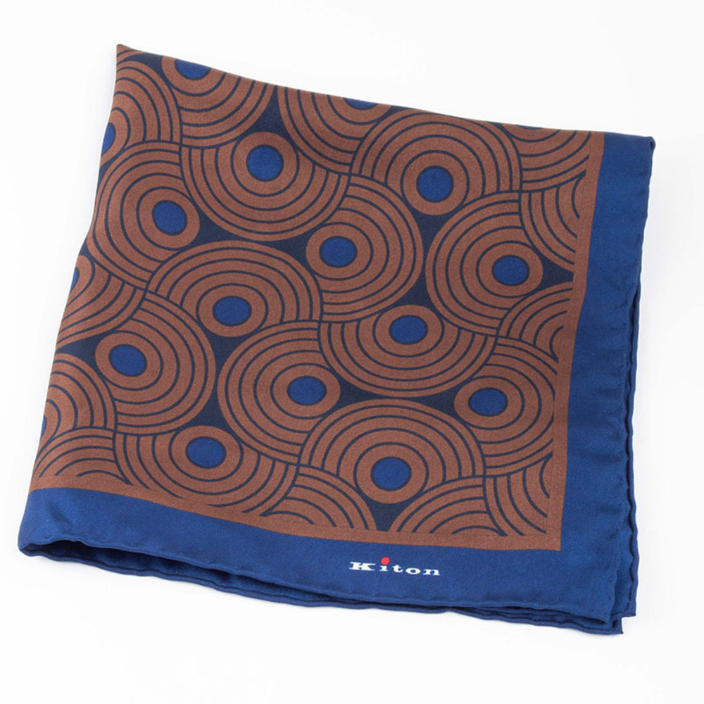 Kiton Scarf Women size 40X40 Saddle Brown
